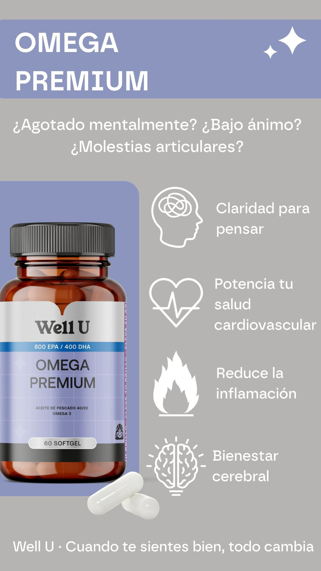CÁPSULAS - PACK OMEGA PREMIUM PARA 3 MESES