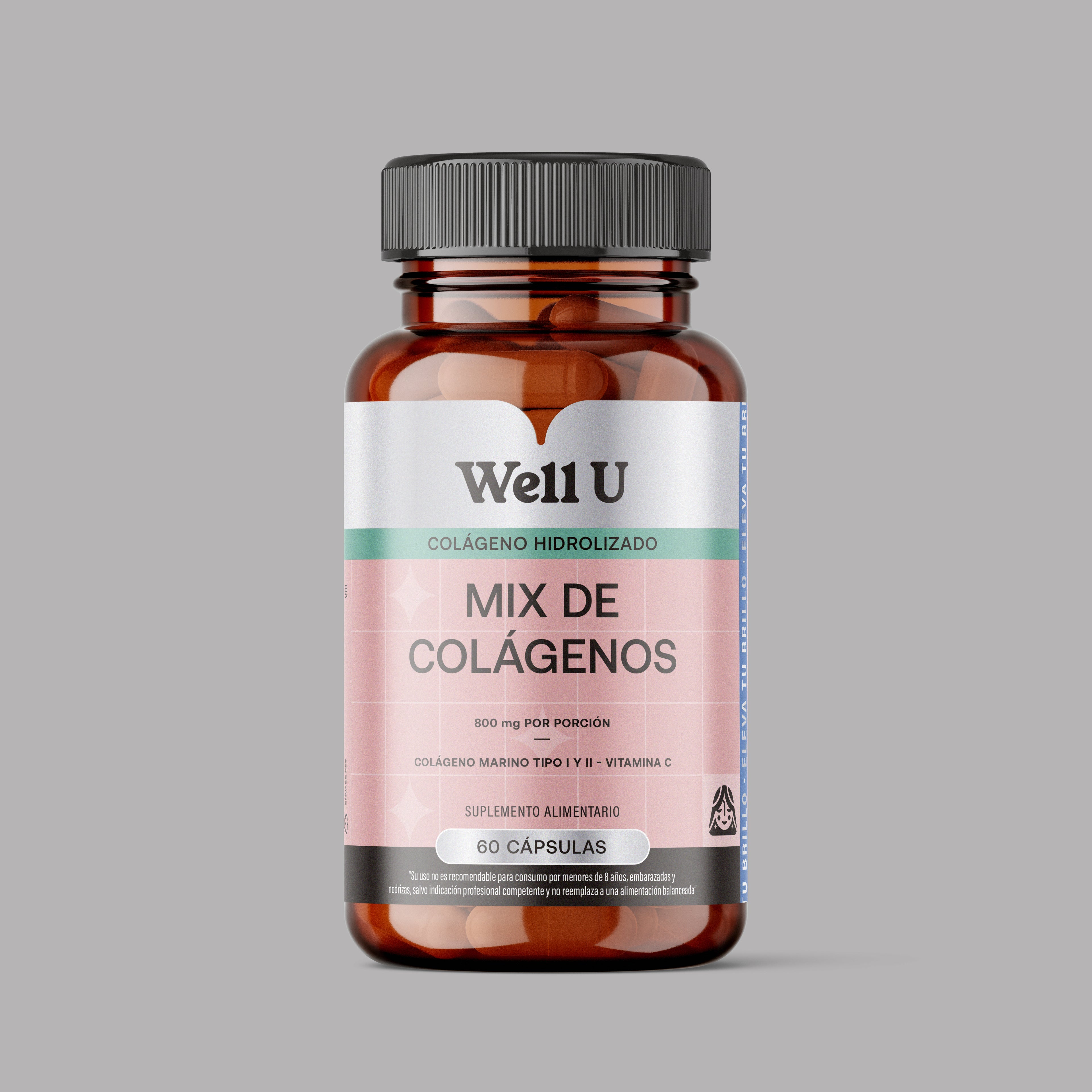 CÁPSULAS - MIX COLÁGENOS HIDROLIZADOS Tipo I + Tipo II con Vitamina C | Cápsulas