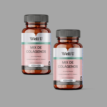 CÁPSULAS - PACK MIX DE COLÁGENOS HIDROLIZADOS PARA 2 MESES