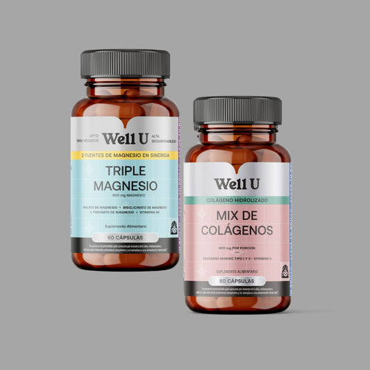 CÁPSULAS - PACK TRIPLE MAGNESIO + MIX DE COLÁGENOS HIDROLIZADOS