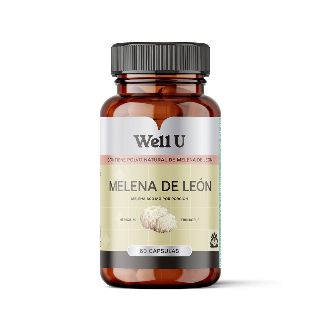 CÁPSULAS - MELENA DE LEÓN 600 mg 600 mg Extracto Hericium erinaceus | Hongo Funcional en Cápsula Vegetal
