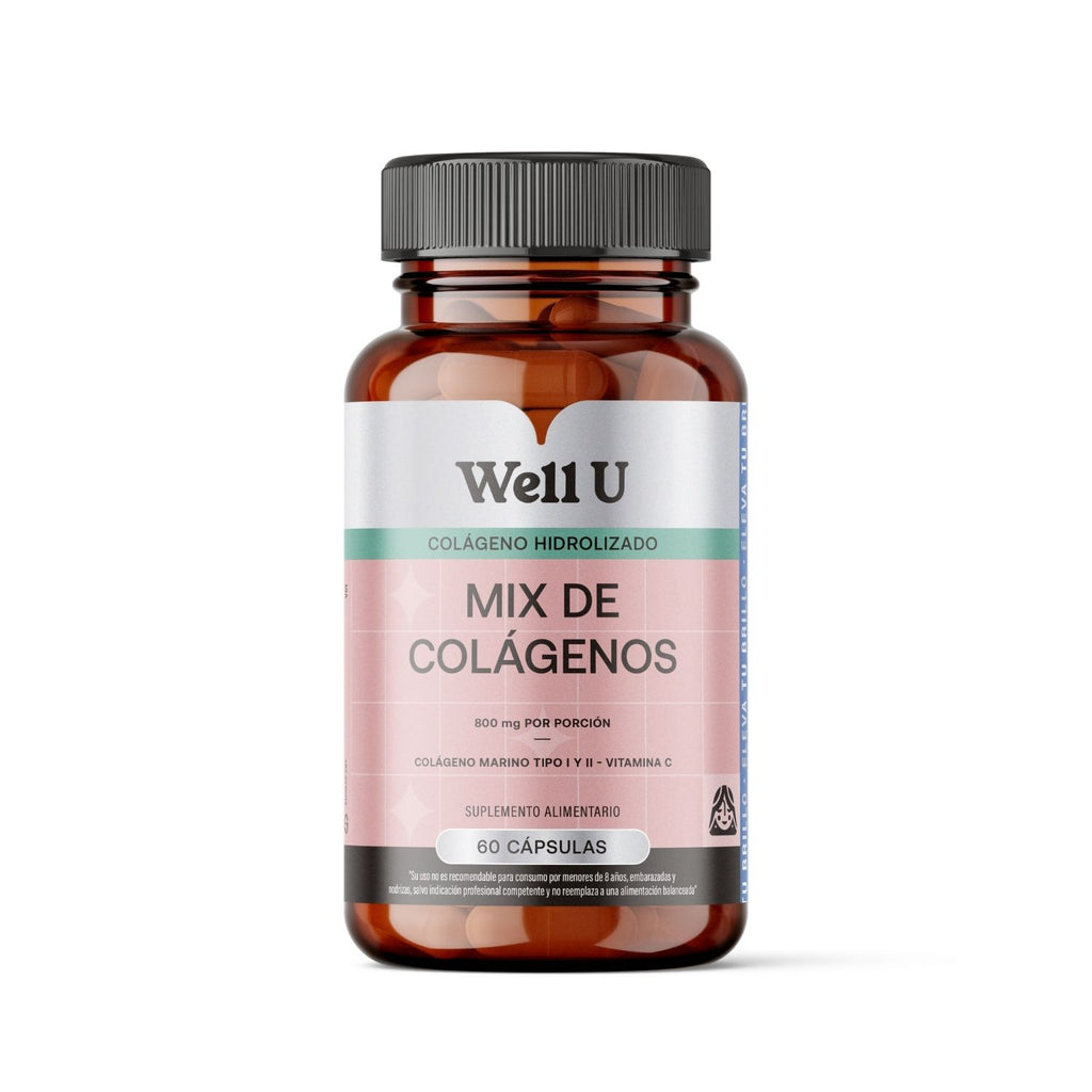 CÁPSULAS - MIX COLÁGENOS HIDROLIZADOS Tipo I + Tipo II con Vitamina C | Cápsulas