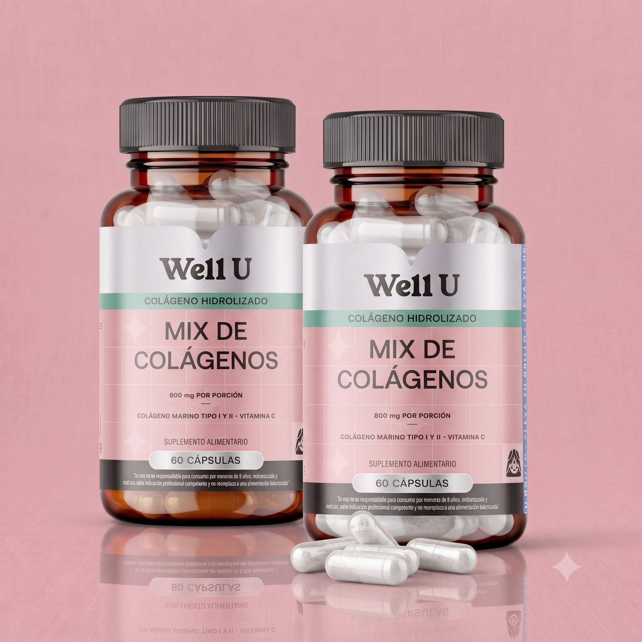 CÁPSULAS - PACK MIX DE COLÁGENOS HIDROLIZADOS PARA 2 MESES