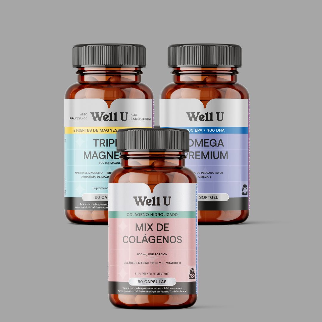 CÁPSULAS - PACK BALANCE TOTAL (TRIPLE MAGNESIO + OMEGA PREMIUM + MIX COLÁGENOS)