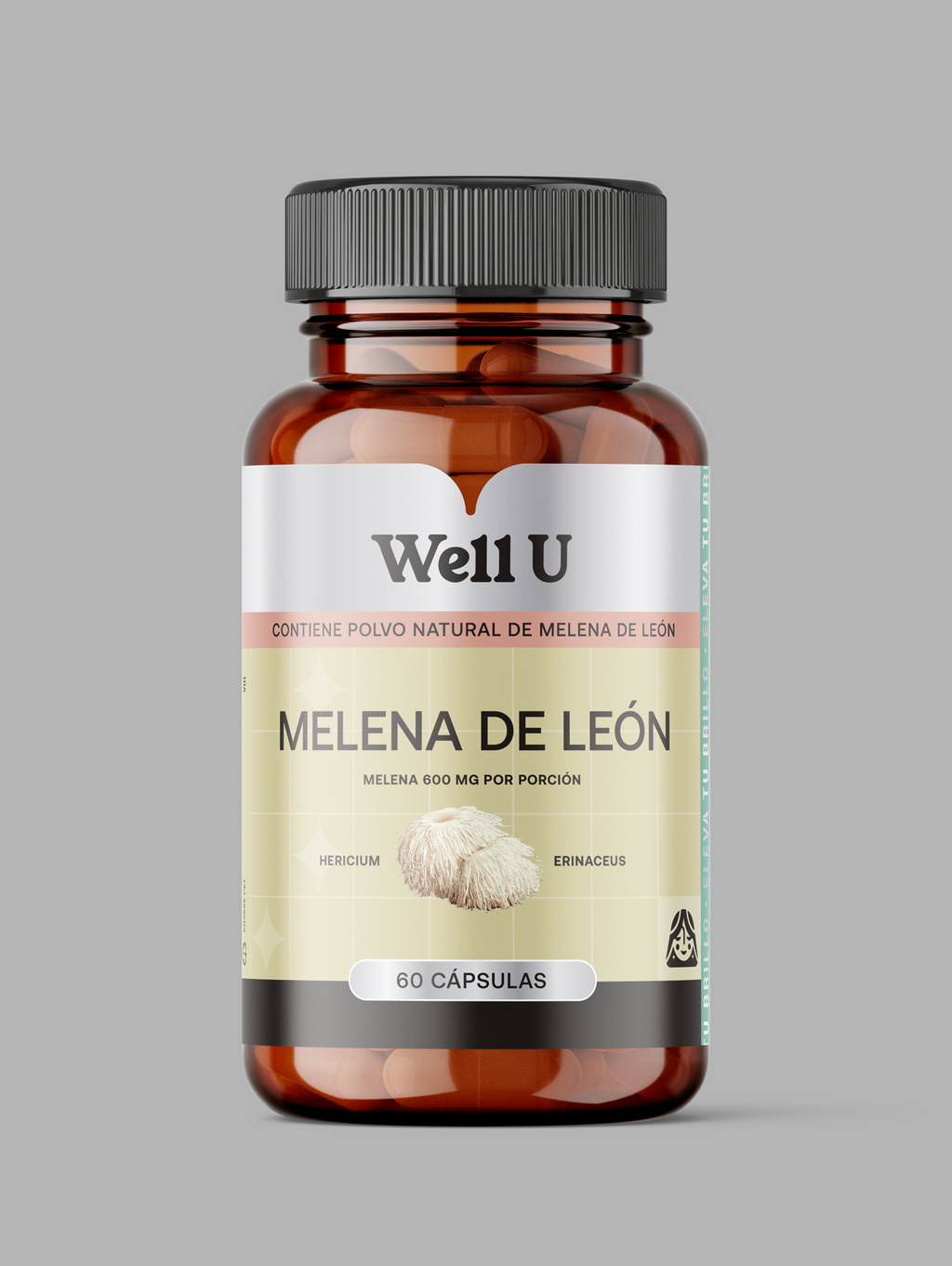 CÁPSULAS - MELENA DE LEÓN 600 mg 600 mg Extracto Hericium erinaceus | Hongo Funcional en Cápsula Vegetal