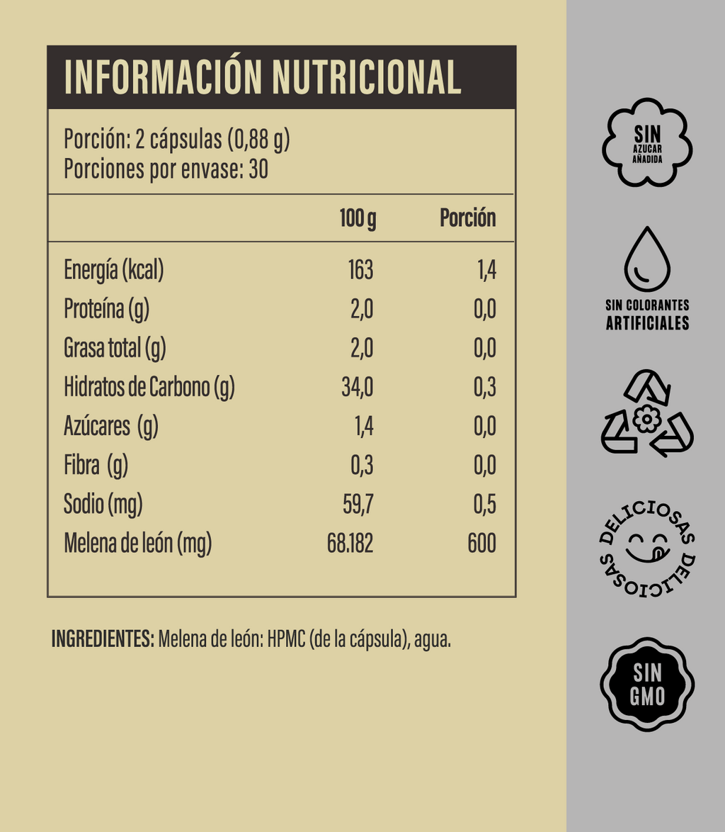 CÁPSULAS - PACK MELENA DE LEÓN PARA 2 MESES