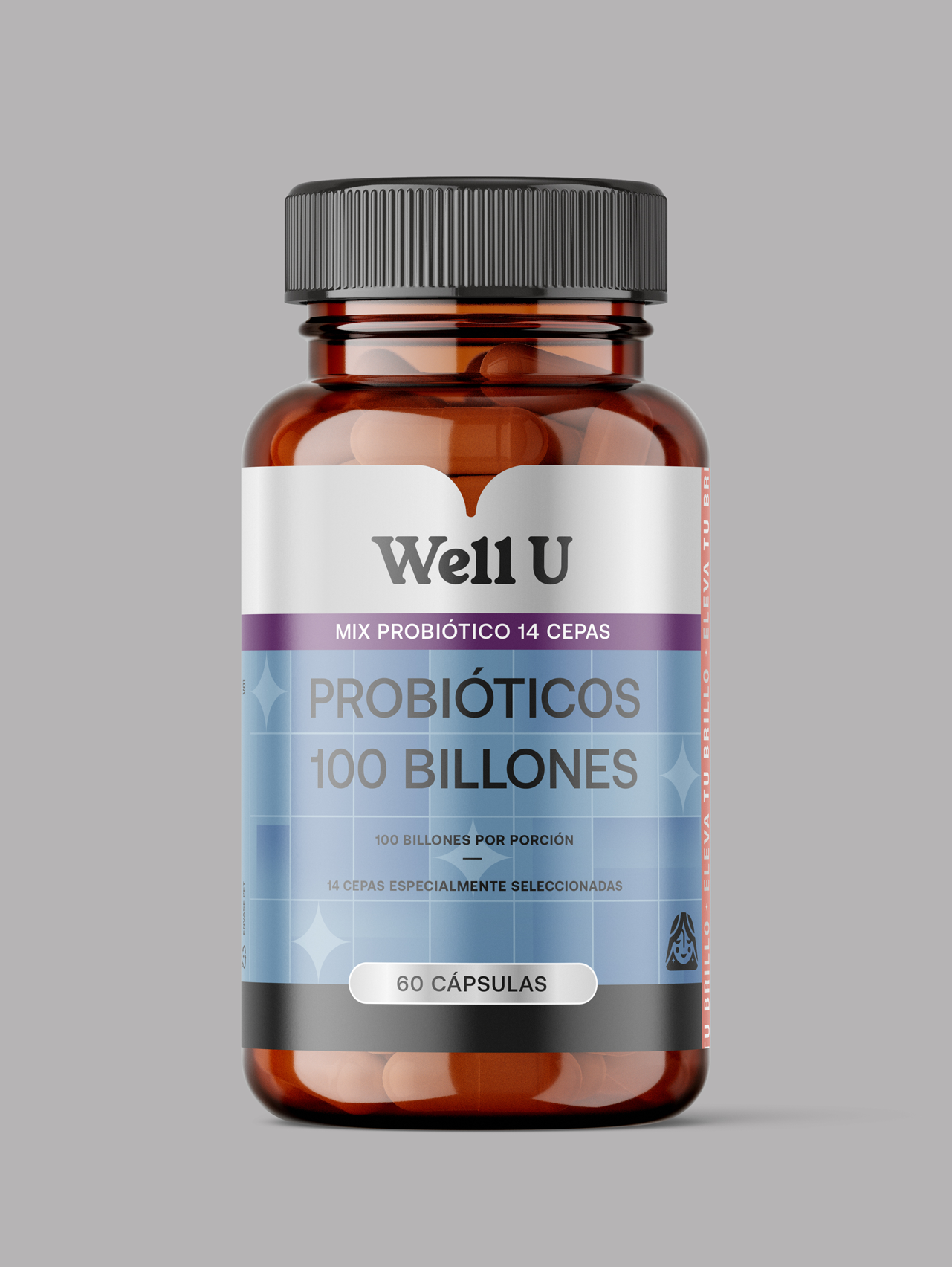 CÁPSULAS - PROBIÓTICOS 100 BILLONES | 14 Cepas Vivas + Inulina Prebiótica | Cápsula Vegetal